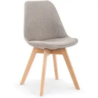 Halmar Chaise tapissée sur pieds en bois pour salle à manger K-303