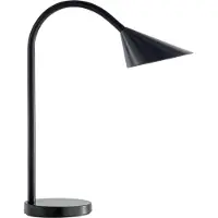 Unilux Lampe de table LED UNILUX SOL, noir, base, blanc chaud, classe d'efficacité énergétique E, durée de vie de la lampe 20 000 heures