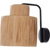 Beliani Lot de 2 lampes murales Rafia Natural Shinfa Lumarko