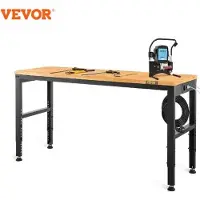 OEM Établi avec plateau en chêne 97 x 121 x 61 cm, réglable en hauteur