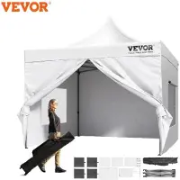 OEM Tentes de réception légères 3 x 3 m - Imperméables - Tentes de table robustes avec parois latérales - Tentes de jardin de luxe - Easy Up - Blanc