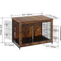 OEM Banc pour chien à 2 portes, en acier, 98 x 65 x 68 cm, polyvalent
