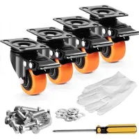 OEM Caisse contenant 4 roulettes doubles en PVC - 5 pouces - diable - établi