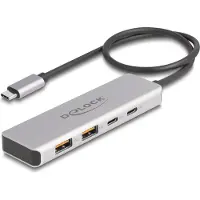 DeLOCK USB A + C hub - 4 ports -