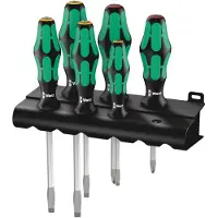 Wera 334 SK/6 Rack Jeu de tournevis Kraftform Plus Lasertip + Rack, 6 pièces