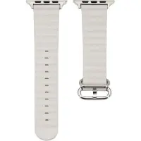 Connect Montre 42/44/45mm en cuir marin (42 mm, Cuir), Sangles de montre, Blanc