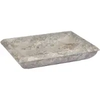 vidaXL Lavabo Gris 50x35x10 cm Marbre