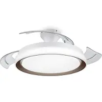 Philips LED Bliss Ventilateur de plafond 28 W, 35 W (Ø x H) 510 mm x 418 mm or avec éclairage, minuteur