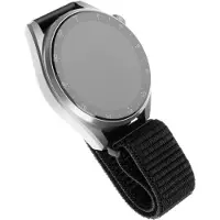 FIXED Bracelet nylon 22 mm de large en nylon pour smartwatch noir (22 mm, Tissu en nylon), Sangles de montre, Noir