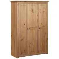 The Living Store Armoire 3 portes 118×50×171,5 cm Pin série Panama