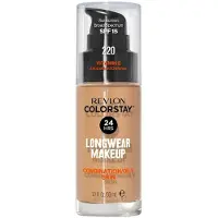 Revlon Fond de teint matifiant longue tenue ColorStay pour peaux grasses et mixtes couleur 220 Beige Naturel 30 ml