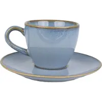 Bonna Sky Hygge - Tasses à espresso et soucoupe - 80 cc - Porcelaine - set de 6