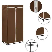 The Living Store Armoires à vêtements 2 pcs. Marron 75×50×160 cm