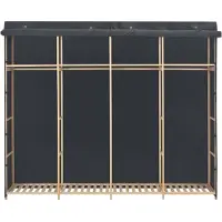 The Living Store Armoire grise 200 x 40 x 170 cm Tissu