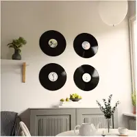 Northio Porte-disques mural - lot de 4
