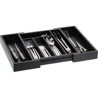 Relaxdays Range-couverts, Range-couverts, Noir