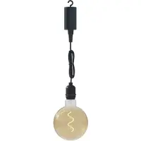 Calex Lampe à suspendre, suspension éclairage extérieur avec batterie, filament or, lampe décorative, 4 lumens Puissance lumineuse douce