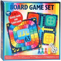 Merkloos Jeu de société Brandless Wins 2in1 Gooseboard et Ludo