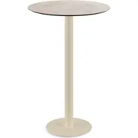 Essentials Table de bar Urban avec structure couleur sable et plateau en stratifié haute pression Moonstone Ø70 cm, 1 pièce