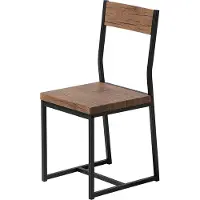 Beliani Ensemble de 6 chaises de salle à manger, acier noir brun foncé, style rétro