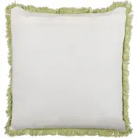Beliani Coussin Filix Coton 45 X 45 Cm Floral Impression En Bloc Vert
