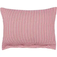 Beliani Coussin Aalita Coton 40 X 60 Cm À Rayure Rouge