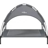 vidaXL Chaise longue pour chien avec toit Anthracite Tissu Oxford et acier