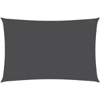 vidaXL Voile de parasol tissu oxford rectangulaire 6x8 m anthracite