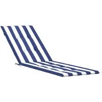 vidaXL Coussin de chaise longue rayures bleues/blanches tissu oxford