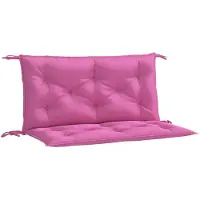 vidaXL Coussins de banc de jardin lot de 2 rose 100x50x7 cm tissu