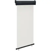 vidaXL Marquise latérale de balcon 85x250 cm Crème