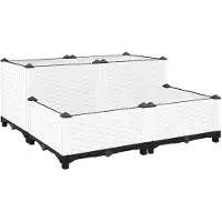 vidaXL Lit surélevé 80x80x38 cm Polypropylène