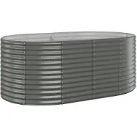 vidaXL Lit surélevé de jardin Acier galvanisé 175x100x68cm gris
