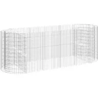 vidaXL Gabion haut-plateau Fer galvanisé 300x100x100 cm