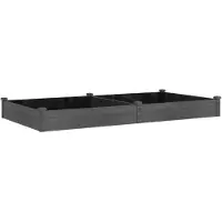 vidaXL Lit surélevé avec insert Gris 240x120x25 cm Sapin massif