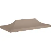 vidaXL Toit de tente de réception 6x3 m Taupe 270 g/m²