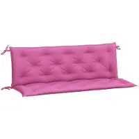 vidaXL Coussins de banc de jardin lot de 2 rose 150x50x7 cm tissu