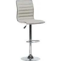 Beliani Ensemble de 2 tabourets de bar assise tapissée beige structure argentée hauteur comptoir pivotant hauteur réglable