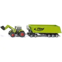 Siku Tracteur chargeur frontal, Dolly + benne basculante
