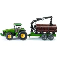 Siku Tracteur avec remorque forestière