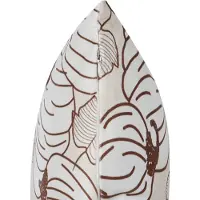 Beliani Coussin Gourd Velours 45 X 45 Cm Motif De Plante Beige