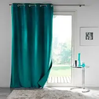 Douceur d'intérieur Rideaux, stores VELOUNIGHT - Vert - 135x260 cm