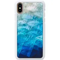 Ikins SmartPhone case iPhone XS/S blue lake white (Apple iPhone XS), Coque pour téléphone portable, Bleu, Blanc