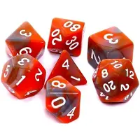 Rebel Jeu de jetons RPG - Deux couleurs - Oranžinis et Gray