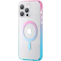 Kingxbar Étui rigide MagSafe Crystal Series (Apple iPhone 14 Pro), Coque pour téléphone portable, Bleu, Pink