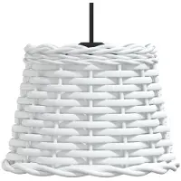 vidaXL Abat-jour blanc Ø20x15 cm osier