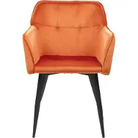 Beliani Chaise de salle à manger en velours Lot de 2 Orange Jasmin Lumarko