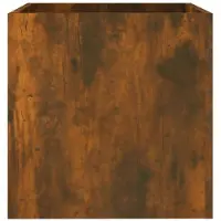 vidaXL Jardinière Chêne fumé 40x40x40 cm Bois d'ingénierie