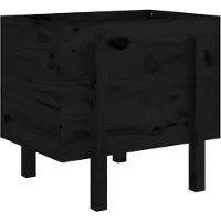 vidaXL Jardinière noir 62x50x57 cm bois massif de pin