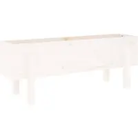 vidaXL Lit surélevé blanc 101x30x38 cm pin massif